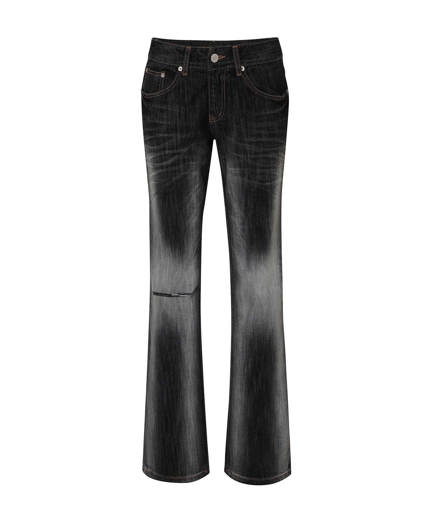 [SOLD OUT] Washing Denim Slim Boots-Cut Jeans